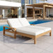 Outdoor Double Lounge Chair With 5 Position Adjustable Backrest Hearth and Haven