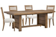 Plum Creek - 5 Piece Extendable Trestle Dining Table Set Magnussen Furniture
