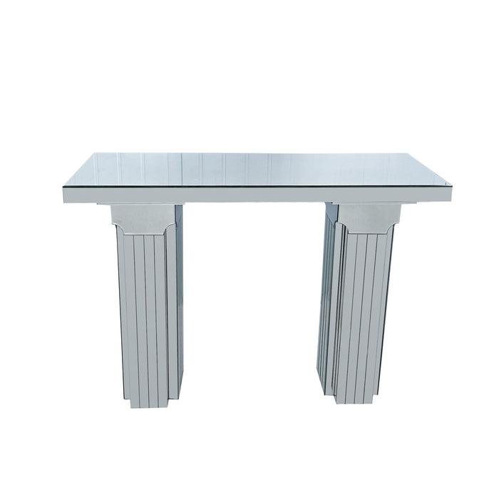 Console Table, Rectangular Entryway Desk For Living Room - Silver Home Essentials