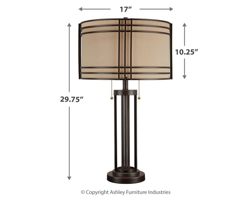Hanswell - Metal Table Lamp  - Dark Brown Signature Design by Ashley®