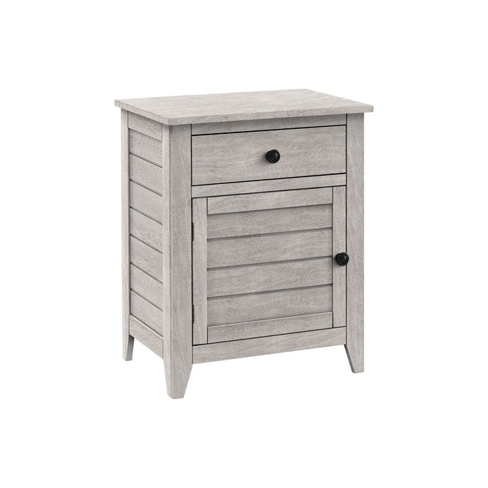 Accent Nightstand, Storage Drawer, Transitional 8th Street