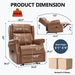 Manual Recliner Chair  With Heavy Duty Motion Mechanism, 8 Vibrating Nodes And 3 Massage Modes For Living Room Home Essentials