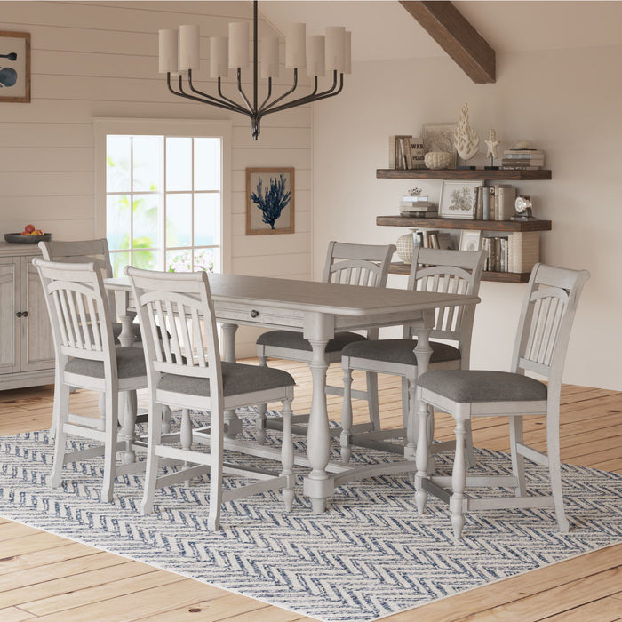 Slat Back Barstools (Set of 2) - Gray Emerald Home
