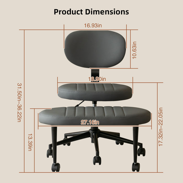 Ergonomic Cross Legged Office Chair With Back Support Home Essentials