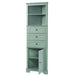 Tall Storage Cabinet With 3 Drawers And Adjustable Shelves For Bathroom Hearth and Haven