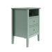 Fluted Nightstand With 2 Drawers Home Essentials