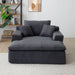 Oversized Upholstered Chaise Lounge Chair Sleeper Couch - Gray Home Essentials