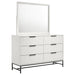 Taraval - 6 Drawer Dresser With Mirror - White Furniture Max