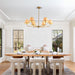 6 Lamp Chandelier - Golden Daily Nest