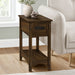 Accent End Table, 2 Tier, Narrow, Storage Drawer, Transitional - Walnut 8th Street