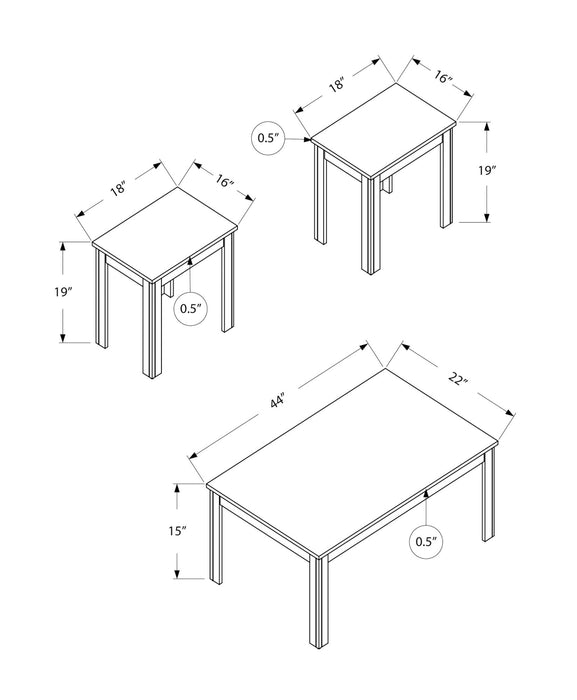 Table Set, Coffee, End, Side, Accent For Living Room Transitional (Set of 3)