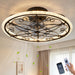 Caged Ceiling Fan With Remote Controlled LED Light - Matte Black Daily Nest