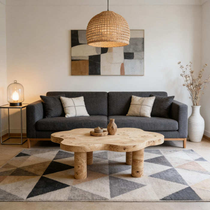 Cloud Shaped Coffee Table With 4 Round Legs Home Essentials