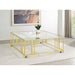 Square Coffee Table - Brushed Brass Furniture Max