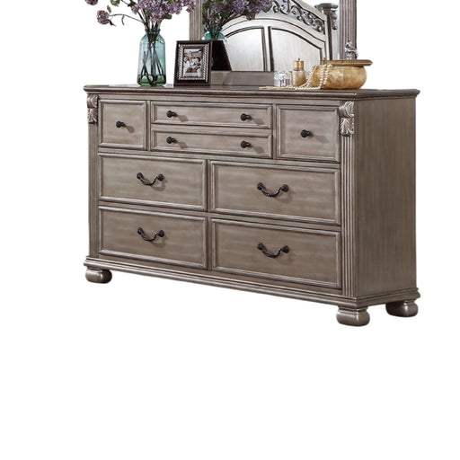 Dresser And Mirror - Antique Silver Home Essentials