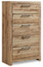 Hyanna - Five Drawer Chest - Tan Brown Signature Design by Ashley®