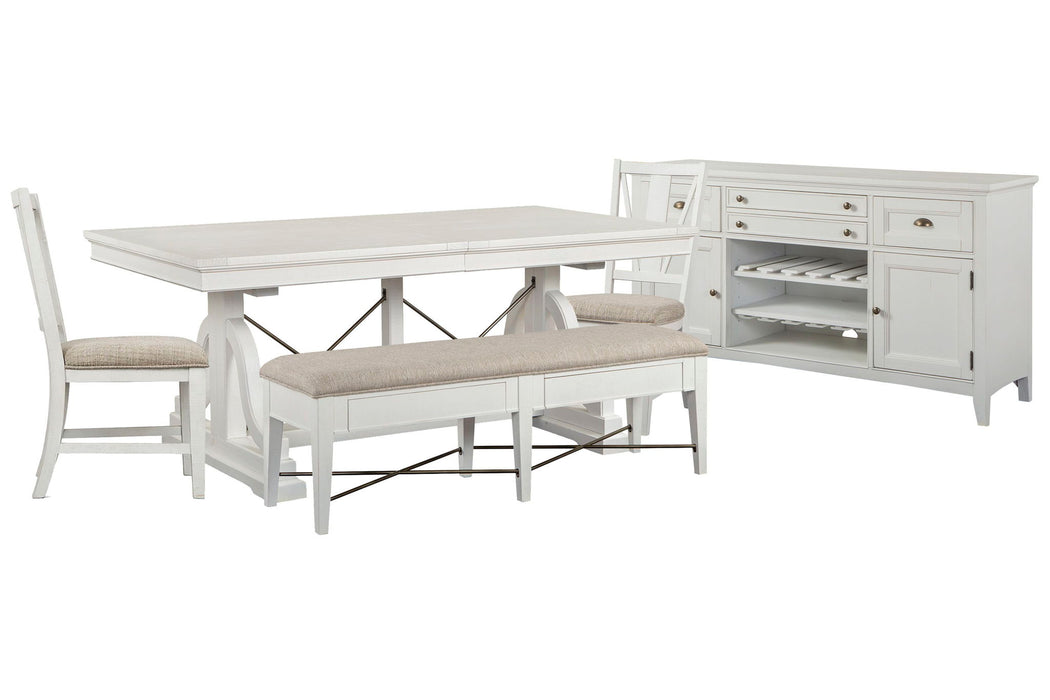 Heron Cove - Extendable Trestle Dining Table Set Magnussen Furniture