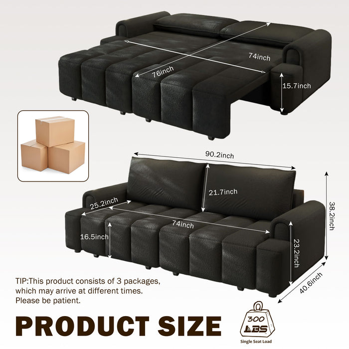 4-Seater Modern Couch With Seats Storage Home Essentials
