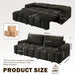 4-Seater Modern Couch With Seats Storage Home Essentials