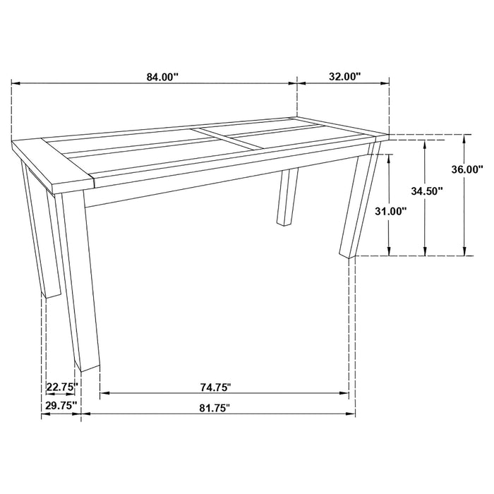 Amarillo - Rectangular Counter Height Dining Table - Rustic Brown Furniture Max