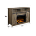 Tobias - Fireplace With Shelf Storage - Oak Acme