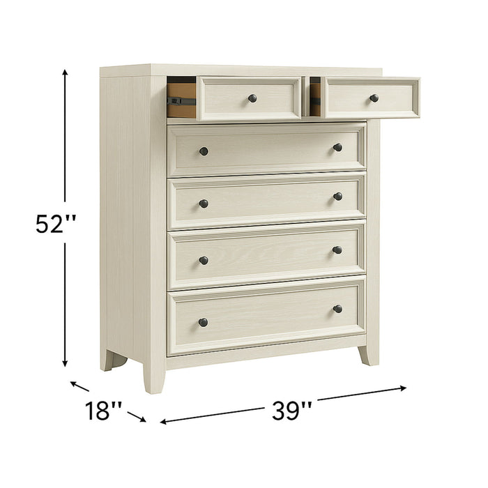 6 Drawer Chest With Knobs And Smooth Slides Emerald Home