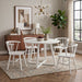 Edo - 5 Piece Dining Set, Trestle Dining Table With 4 Windsor Chairs - White Home Essentials