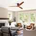 52" Ceiling Fan, No Light Flush Mount Low Profile 3 Blades With Remote Control Daily Nest
