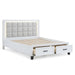 Upholstered Headboard Platform Bed With LED Lighting And Underbed Drawers Home Essentials