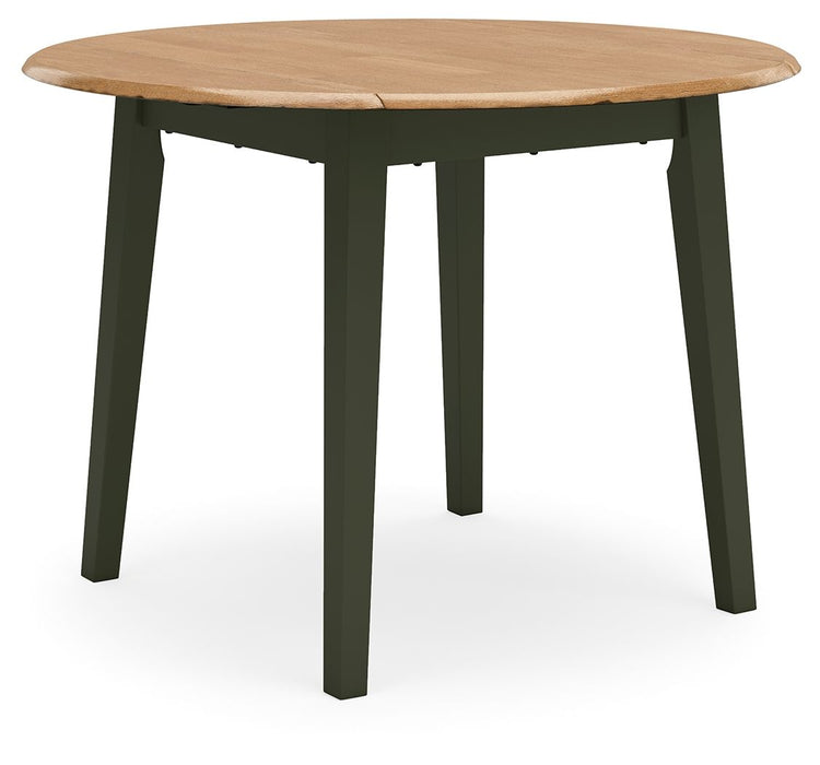 Gesthaven - Round Dining Room Drop Leaf Table Set Signature Design by Ashley®