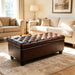 Storage Ottoman Bench With Safety Hinges Home Essentials