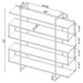 Harison - 5 Shelf Bookshelf - Clear Furniture Max