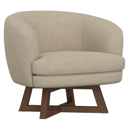 Swivel Accent Chair With Sculptural Base Emerald Home