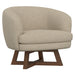 Swivel Accent Chair With Sculptural Base Emerald Home