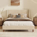 Upholstered Modern Platform Bed With Wingback Headboard Hearth and Haven