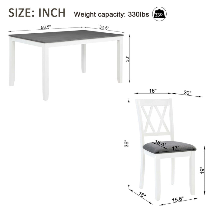 Modern Dining Set With Upholstered Chairs Home Essentials