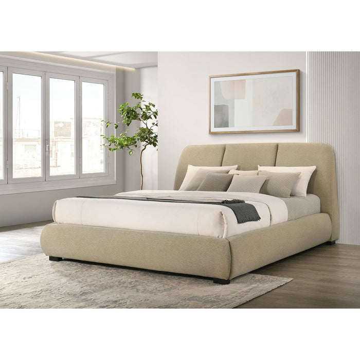 Modern Upholstered Platform Bed With Tufted Headboard Furniture Max