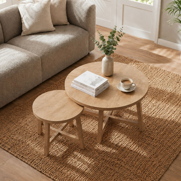 Round Nesting Stackable Tables For Living Room Home Essentials
