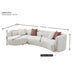 Curved Sectional Sofa, L - Shape Modular Chaise Home Essentials