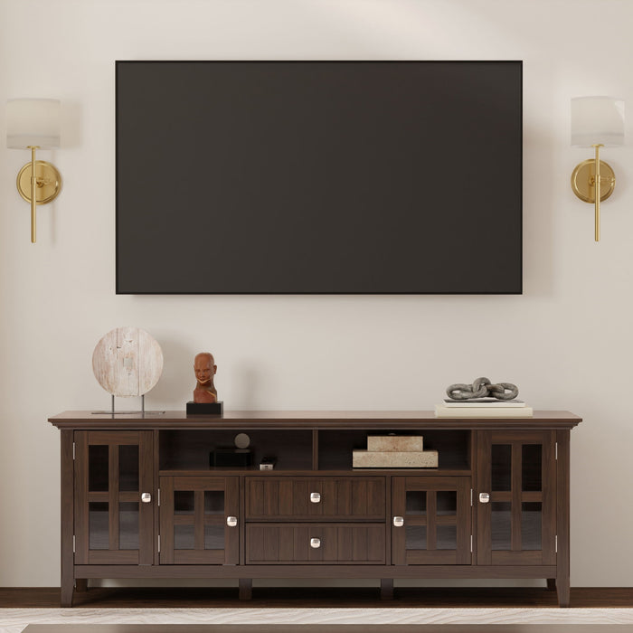 Acadian - Wide TV Media Stand - Brown Simpli-Home