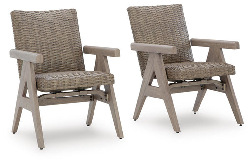 Cliff Trails - Rocking Arm Chair (Set of 2) - Beige Signature Design by Ashley®
