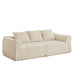 Minimalist 3 Seater Sofa With Curved Lines And Gently Sloped Backrest Home Essentials