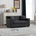 2 In 1 Lounge Chair With 4" Mattress & 2 Throw Pillows - Gray Home Essentials