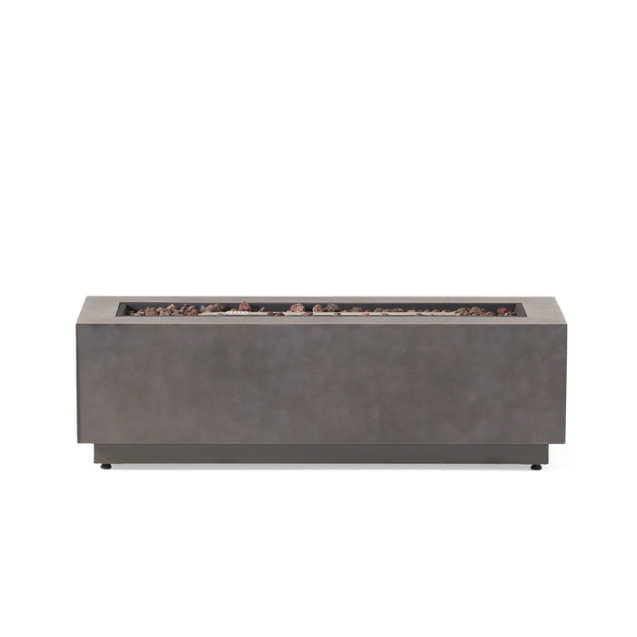 Modern Rectangular Iron Fire Pit 50,000 Btu