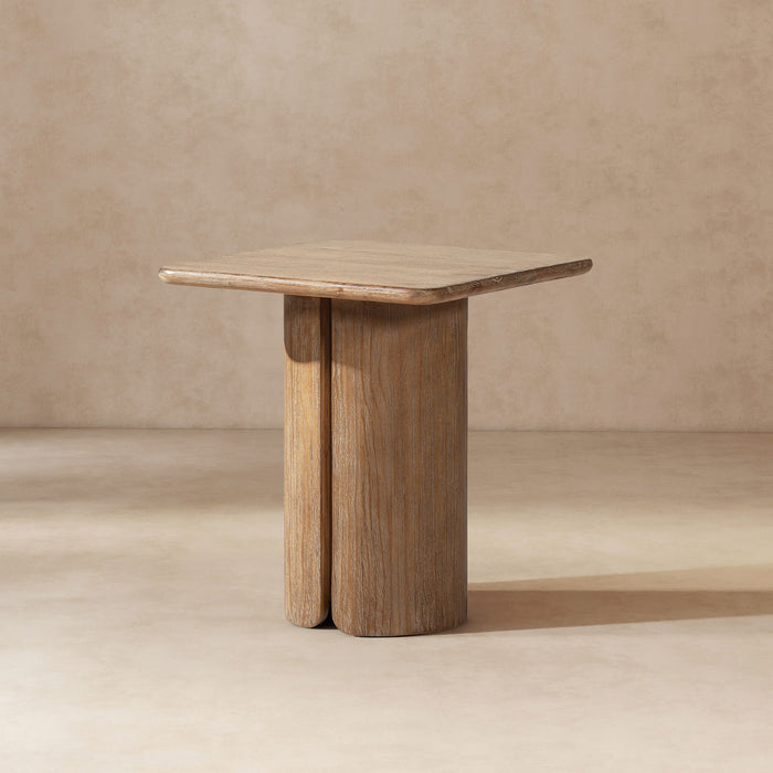 Sonoma - Square Pedestal Side Table - Antique Brown Jennifer Taylor Home