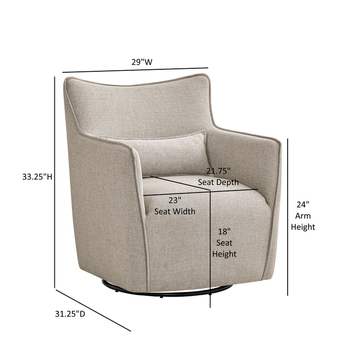 Ayla - Swivel Accent Chair With Matching Lumbar Pillow Ridgecrest Home