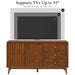 TV Stand With Storage, Entertainment Center, 3 Drawers And 2 Doors For Living Room - Walnut Home Essentials