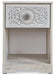 Paxberry - One Drawer Night Stand - Open Cubby - Whitewash Signature Design by Ashley®