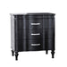 Nightstand, 3 Drawer Bedside Table - Black Home Essentials