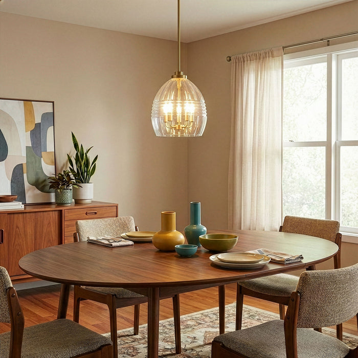 Zen - 5 Pendant Chain Hanging Light - Clear / Gold Ashcroft Furniture
